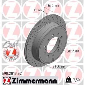 Bremsscheibe 590.2817.52 von ZIMMERMANN günstig für 104,57 € online kaufen
