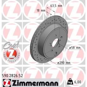 Bremsscheibe 590.2826.52 von ZIMMERMANN günstig für 89,80 € online kaufen