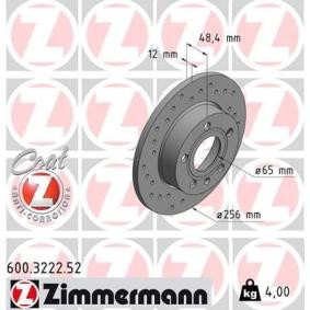 Bremsscheibe 600.3222.52 von ZIMMERMANN günstig für 64,77 € online kaufen