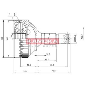Gelenksatz, Antriebswelle 6924 von KAMOKA günstig für 23,50 € online kaufen