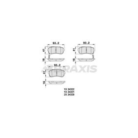 Bremsbeläge AB0065 von BRAXIS günstig für 13,71 € online kaufen