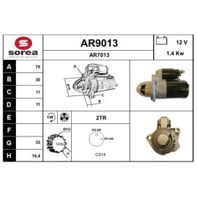 Anlasser AR9013 von SNRA günstig für 212,34 € online kaufen