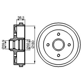 Bremstrommel von BOSCH für 80 (89, 89Q, 8A, B3) günstig online kaufen