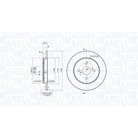 Acquista Disco freno da MAGNETI MARELLI 360406095101 a buon mercato per soli 79,33 €