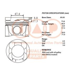 Kolben für NISSAN von IAP QUALITY PARTS