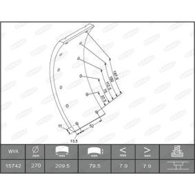 Bremsbelagsatz, Trommelbremse KBL15030.0-1561 IVECO von BERAL