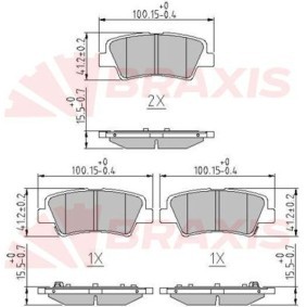 Bremsbeläge AA0602 von BRAXIS günstig für 14,66 € online kaufen