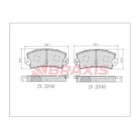 Compre Pastilhas de travão de BRAXIS online para Nova Hatchback a preços moderados