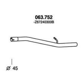 Auspuffrohre des Herstellers PEDOL - Originalware Artikelnummer: 063.752