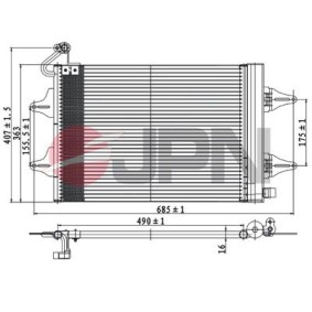 Comprar Condensador, aire acondicionado de JPN 60C9131-JPN a bajo precio de 54,89 €