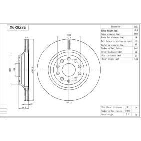 Acquista Disco freno da AISIN X6R928S a buon mercato per soli 45,30 €