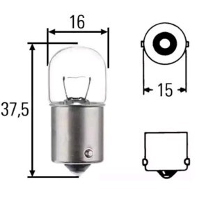 Kennzeichenleuchten Glühlampe des Herstellers MAGNETI MARELLI - Originalware Artikelnummer: 004627100000