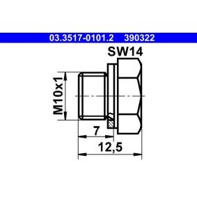 Compre Parafuso de fecho, cilindro do travão principal da ATE 03.3517-0101.2 a um preço baixo por 4,92 €