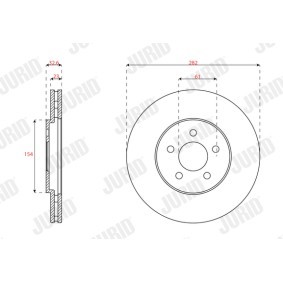 Bremsscheibe 563568J von JURID günstig für 49,07 € online kaufen