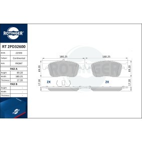 Bremsbeläge für CITROËN von ROTINGER