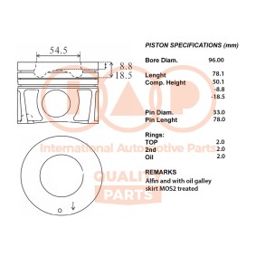 Kolben für BMW von IAP QUALITY PARTS