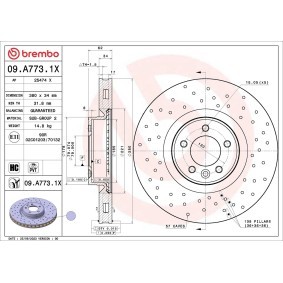 Bremsscheibe für LAND ROVER von BREMBO