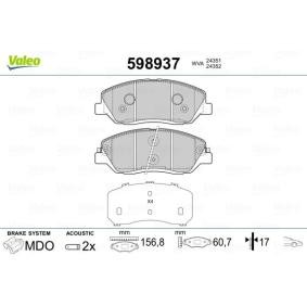 Compre Pastilhas de travão da VALEO 598937 a um preço baixo por 40,39 €