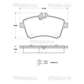 Bremsbeläge für MERCEDES-BENZ von TRISCAN