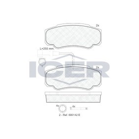 Bremsbeläge 141847 von ICER günstig für 27,59 € online kaufen