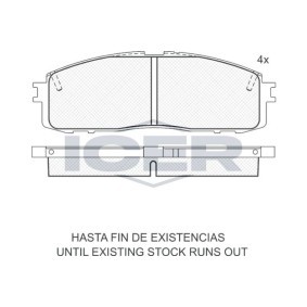 Bremsbeläge für TOYOTA von ICER