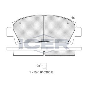 Bremsbeläge 181169 von ICER günstig für 31,00 € online kaufen