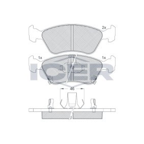 Bremsbeläge 181235 von ICER günstig für 28,55 € online kaufen