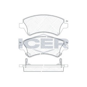 Bremsbeläge 181513 von ICER günstig für 21,21 € online kaufen