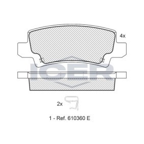Bremsbeläge 181514 von ICER günstig für 24,90 € online kaufen