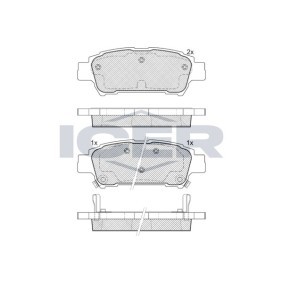 Bremsbeläge 181608 von ICER günstig für 14,76 € online kaufen