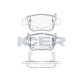 Bremsbeläge 181688 von ICER günstig für 26,09 € online kaufen