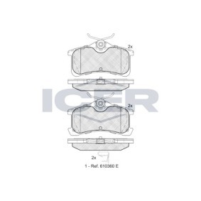 Bremsbeläge 181728 von ICER günstig für 18,36 € online kaufen
