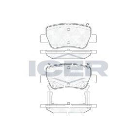 Bremsbeläge 181916 von ICER günstig für 26,42 € online kaufen