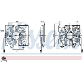 Kühlerlüfter 85521 von NISSENS günstig für 171,88 € online kaufen