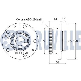 Achetez des Kit de roulement de roue RUVILLE 8200 à prix pour 22,27 €
