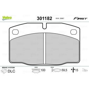 Compre Pastilhas de travão da VALEO 301182 a um preço baixo por 14,04 €