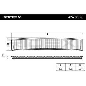 Comprar Filtro de habitáculo de RIDEX 424I0085 a bajo precio de 11,42 €