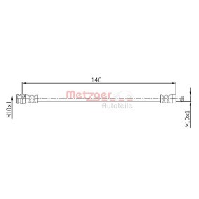 Bremsschlauch für OPEL von METZGER