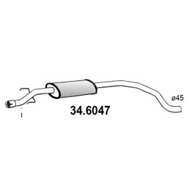 Mittelschalldämpfer für OPEL von ASSO