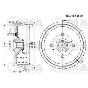 Acquista Tamburo freno da VEMA 801399 a buon mercato per soli 63,59 €