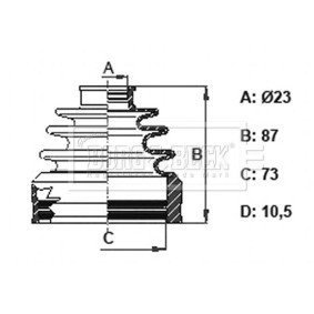 Faltenbalgsatz, Antriebswelle BCB6164 von BORG & BECK günstig für 24,86 € online kaufen