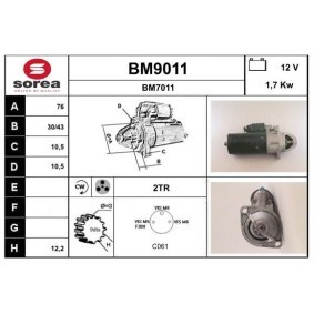 Anlasser für BMW von SNRA