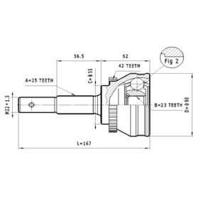 Gelenksatz, Antriebswelle C.535 von STATIM günstig für 25,03 € online kaufen