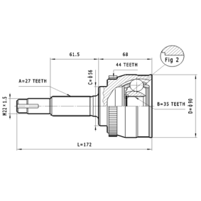 Gelenksatz, Antriebswelle C.538 von STATIM günstig für 29,35 € online kaufen