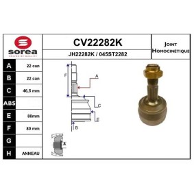 Gelenksatz, Antriebswelle CV22282K von EAI günstig für 52,52 € online kaufen