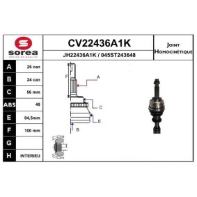 Gelenksatz, Antriebswelle CV22436A1K von EAI günstig für 54,72 € online kaufen