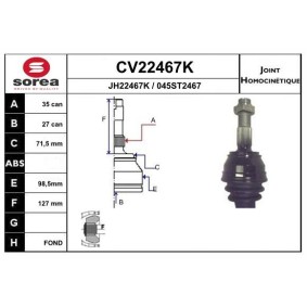 Gelenksatz, Antriebswelle CV22467K von EAI günstig für 68,23 € online kaufen