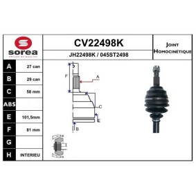 Gelenksatz, Antriebswelle CV22498K von EAI günstig für 55,28 € online kaufen