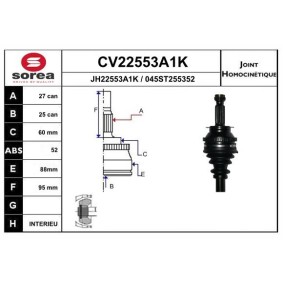 Gelenksatz, Antriebswelle CV22553A1K von EAI günstig für 60,07 € online kaufen