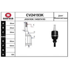 Gelenksatz, Antriebswelle CV24193K von EAI günstig für 109,78 € online kaufen